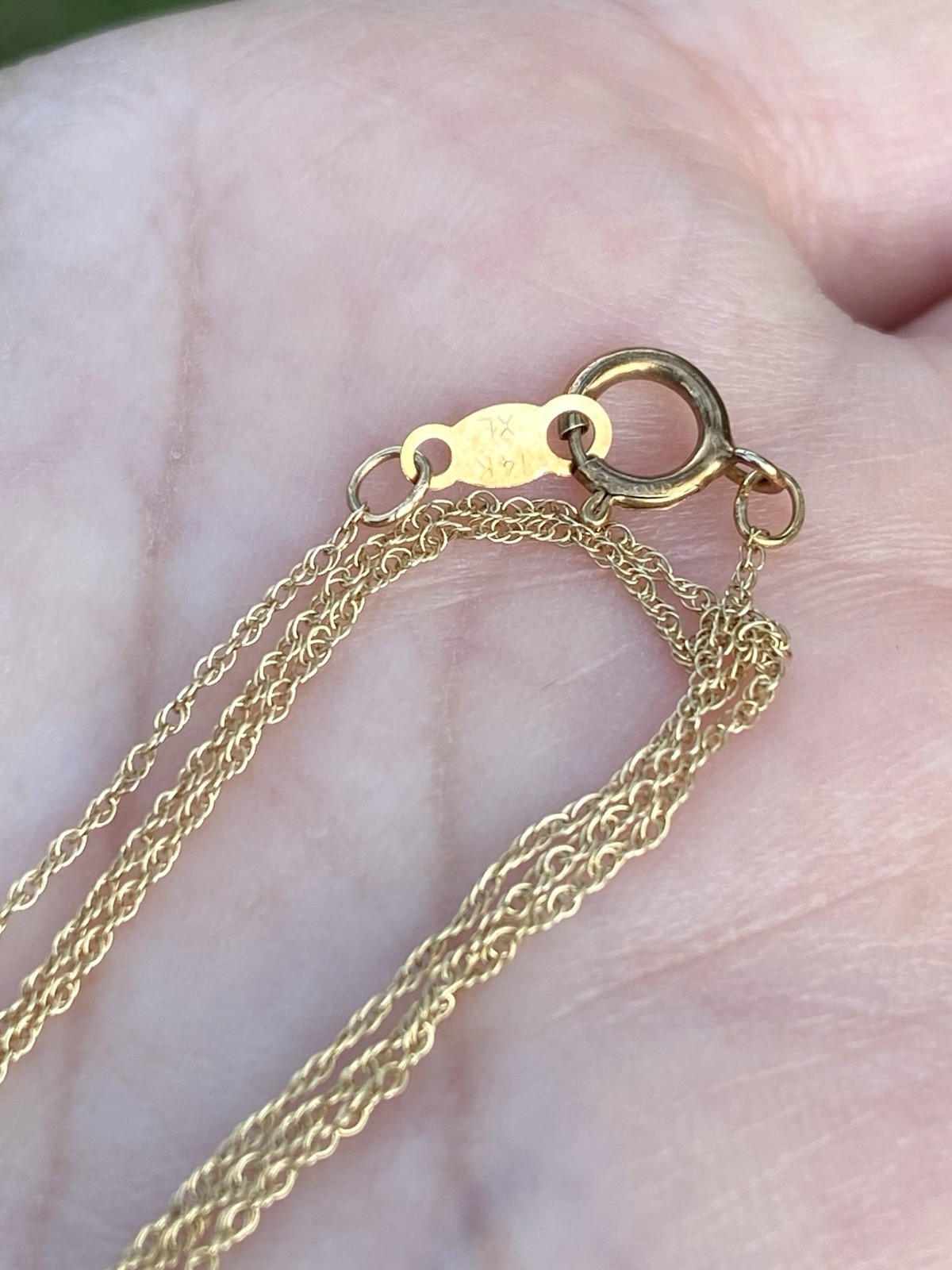 Real 14K Yellow Gold Wheat Chain Necklace – 18 Inches