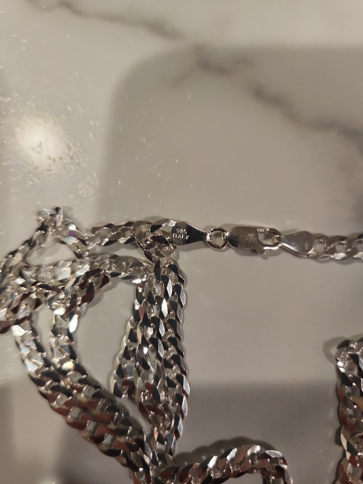 925 sterling silver Cuban necklace 16grams 24″ 5mm