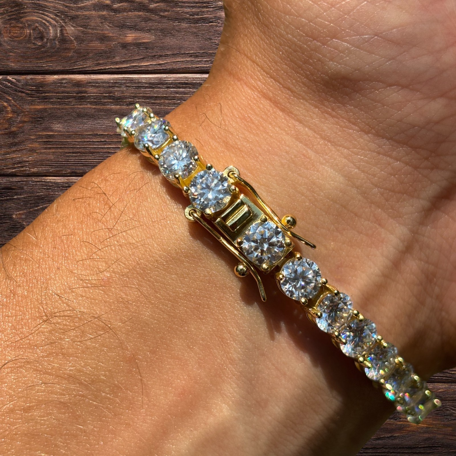 6mm Tennis Bracelet – Moissanite Or CZ – 925 Silver or 14k Gold/Rose Vermeil