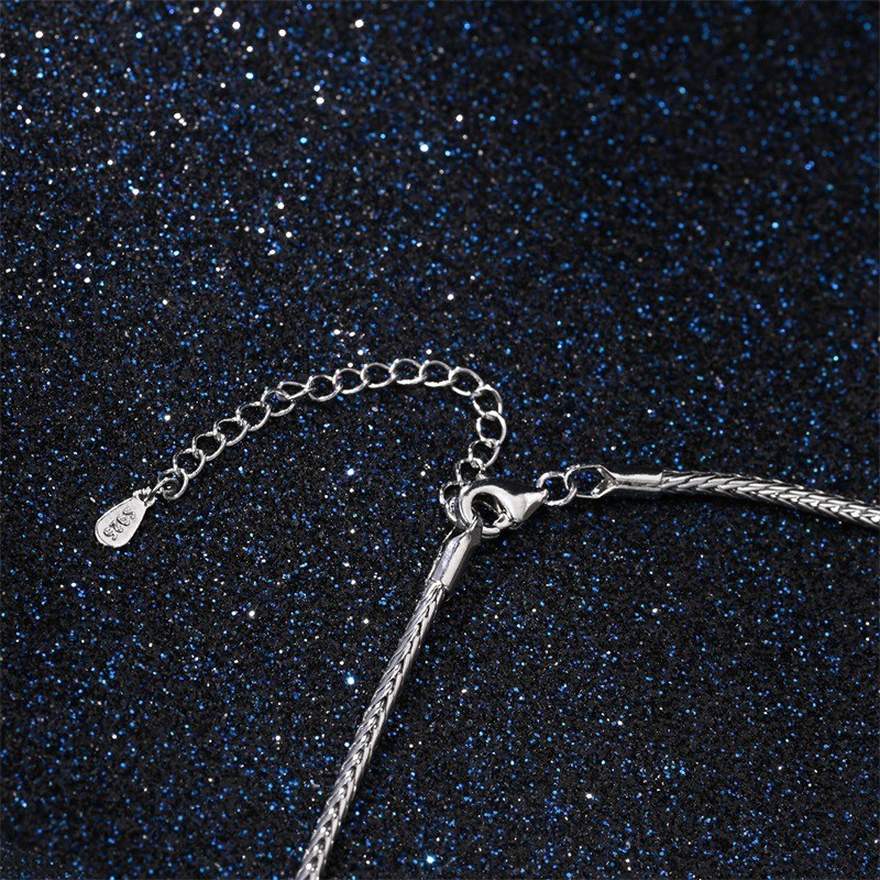 KUNSIR 925 Sterling Silver Chain Necklace For Women Men Choker 20″-Adjustable