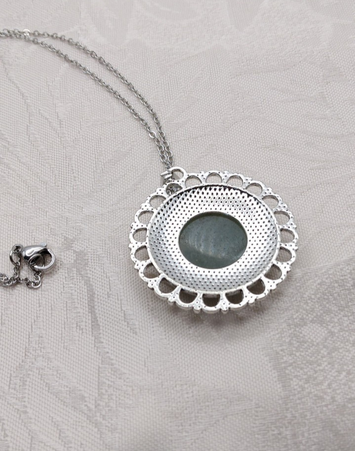 Green Aventurine Gemstone Necklace 17″ NF Silver Birthday Dainty Mothers New US