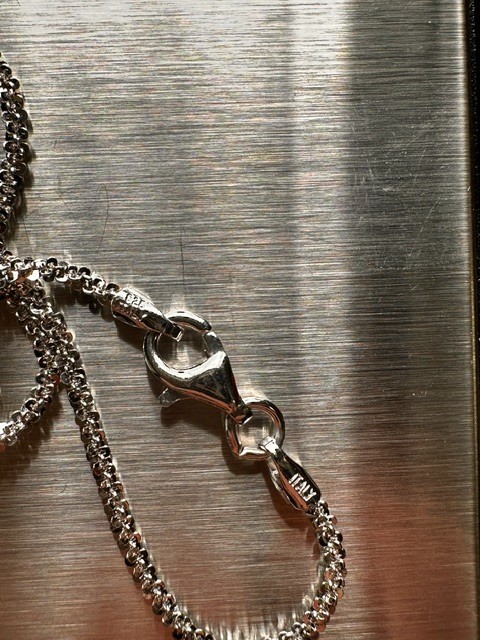 Italian 925 Sterling Silver Margarita Sparkle Chain Necklace 18 Inch