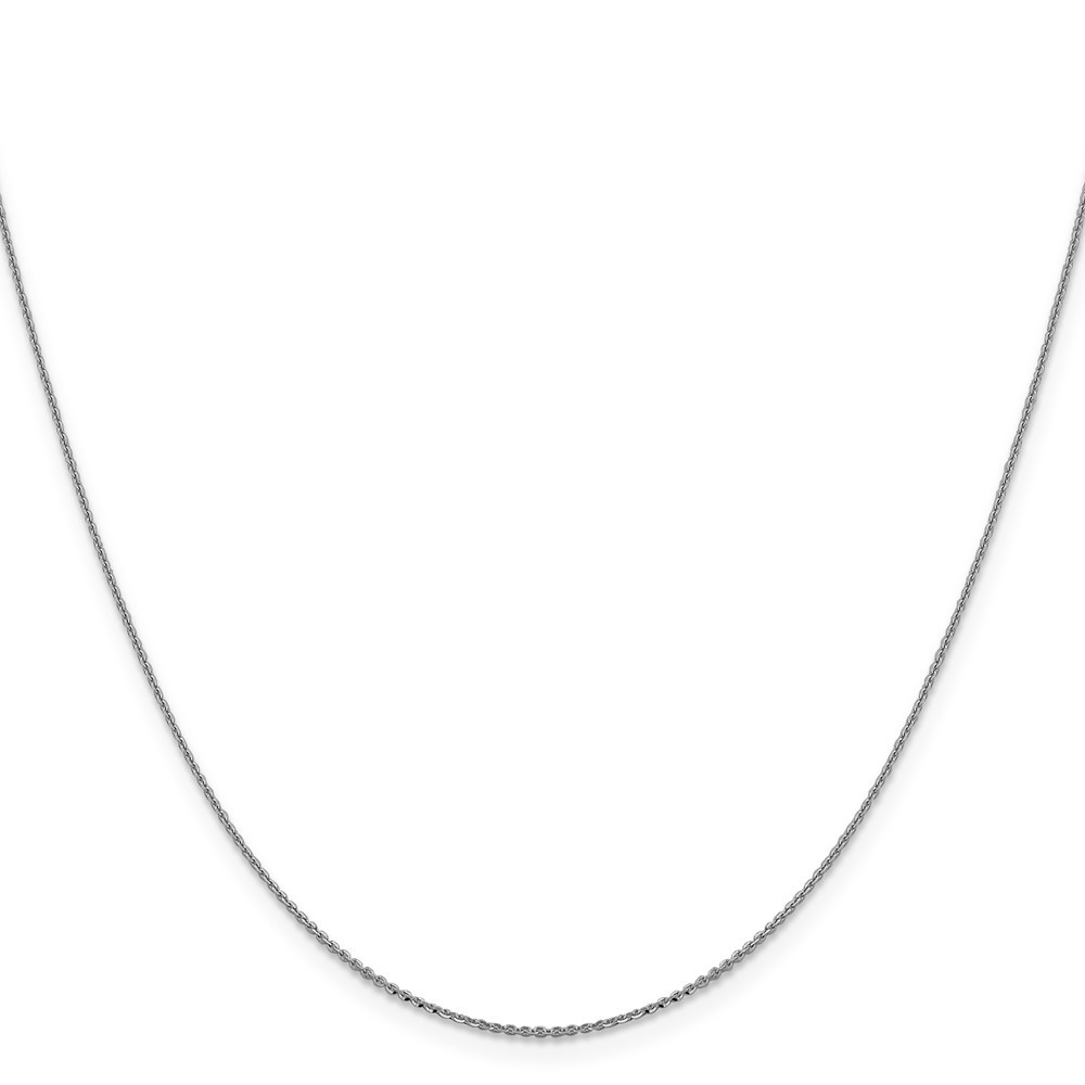 10k White Gold 1.0 mm Diamond-cut Cable Chain Necklace 18″ 1.49gm