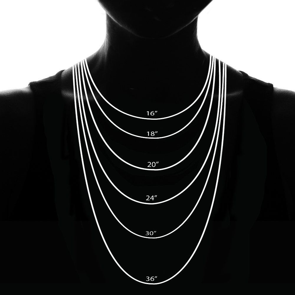 .925 Sterling Silver 2.5mm Italian Figaro Link Necklace in Lengths 16-30