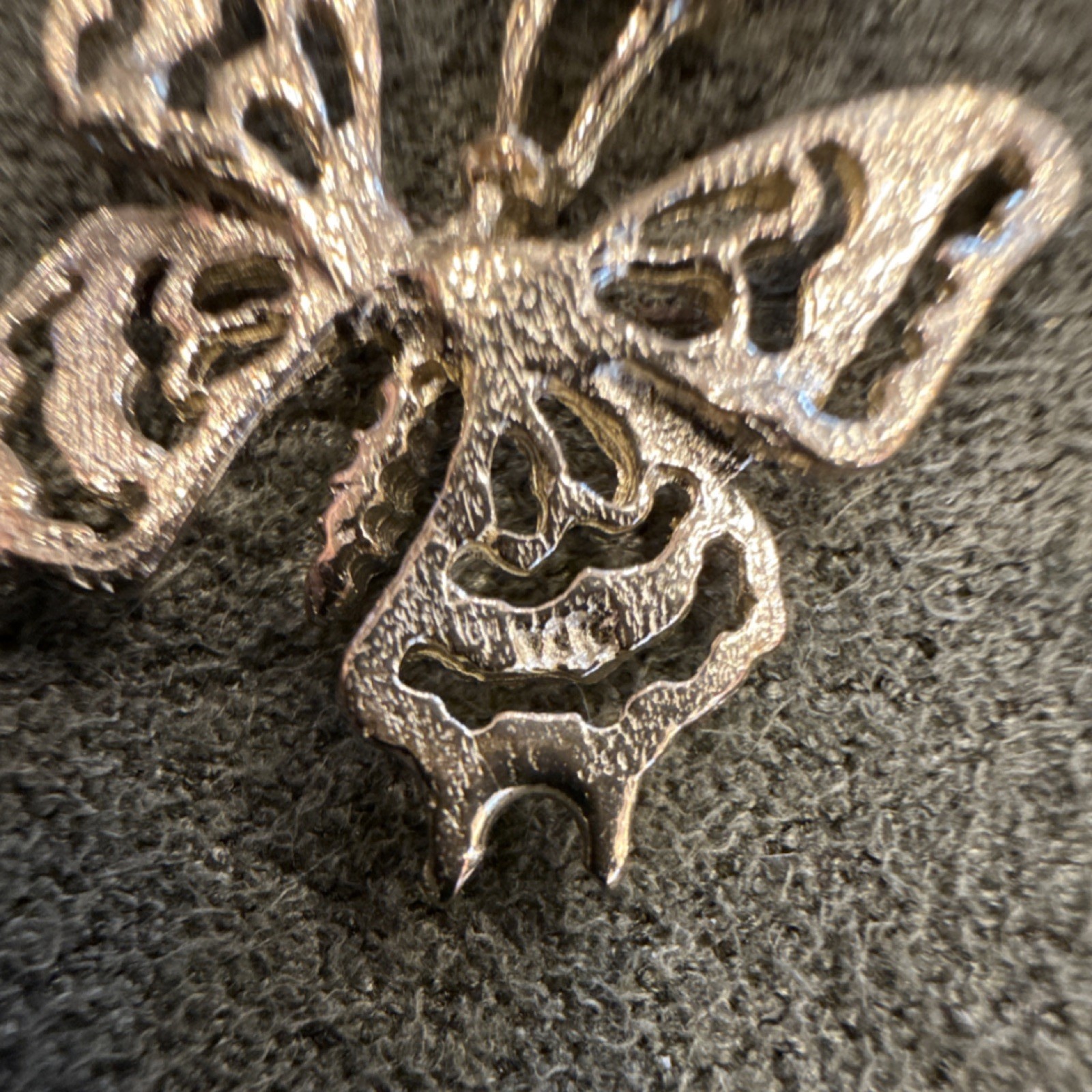 14K Yellow Gold Butterfly Pendant/Charm Animals & Insects Theme