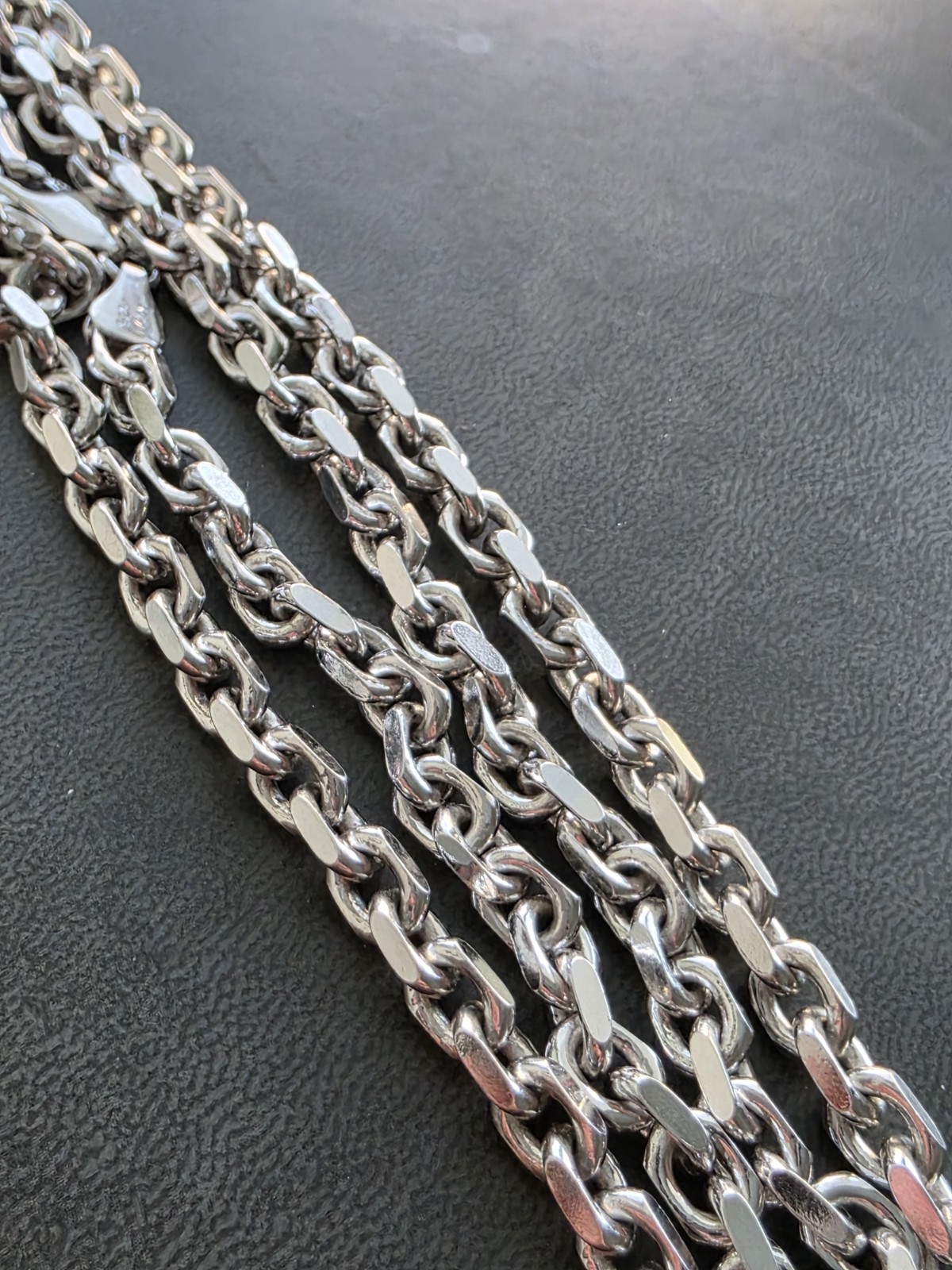 Karizia Spa 925 Sterling Silver Chain Necklace 24 Inches 5mm Width Made In Italy