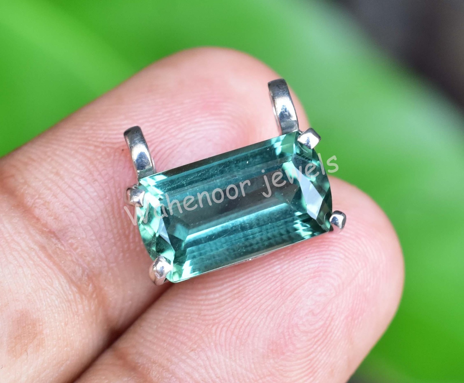 Rare 5.50 Ct Natural Paraiba Tourmaline 925 Sterling Silver Pendant Certified