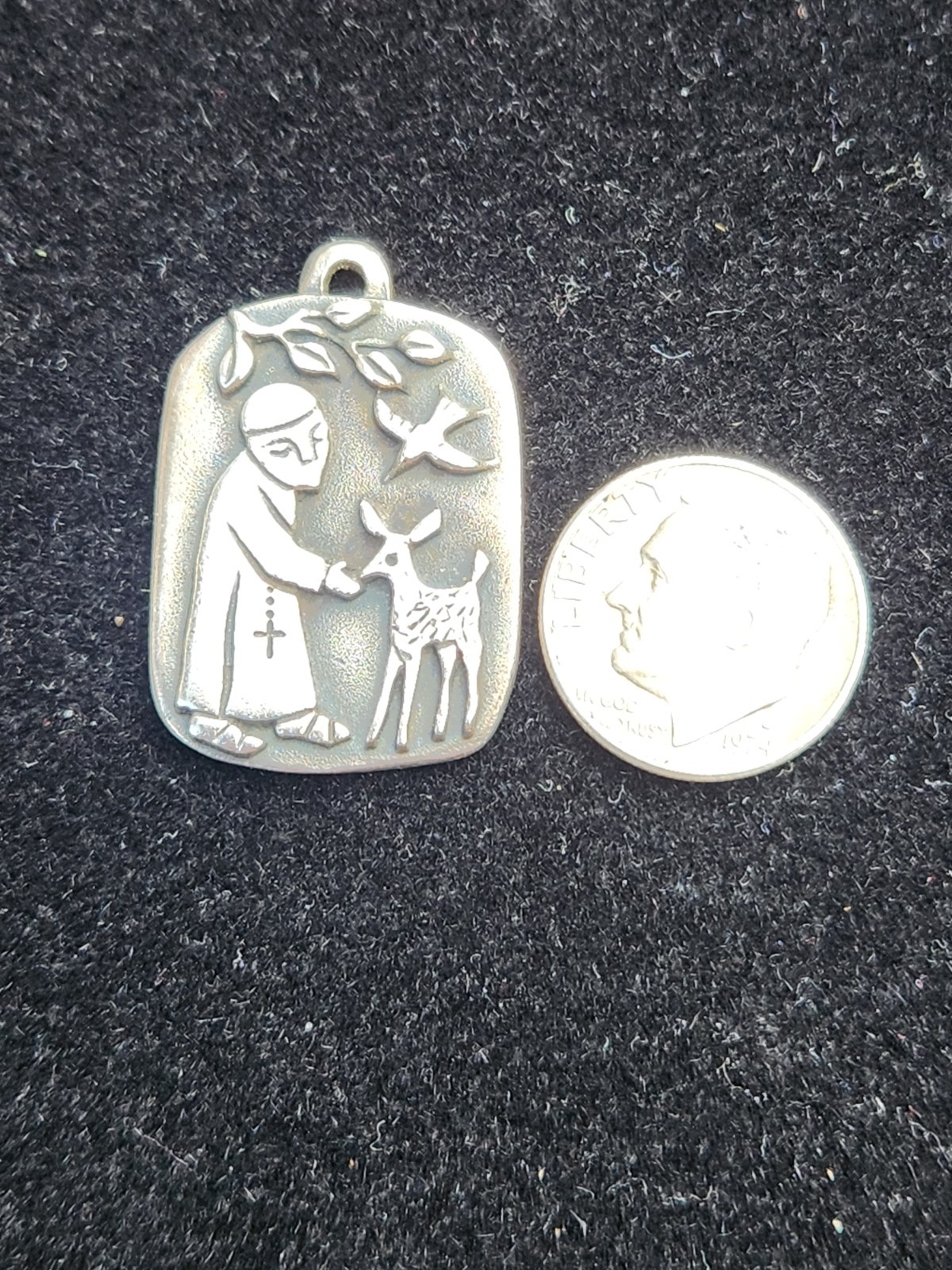 James Avery Sterling Silver 925 Retired St Francis Loves The Animals Pendant