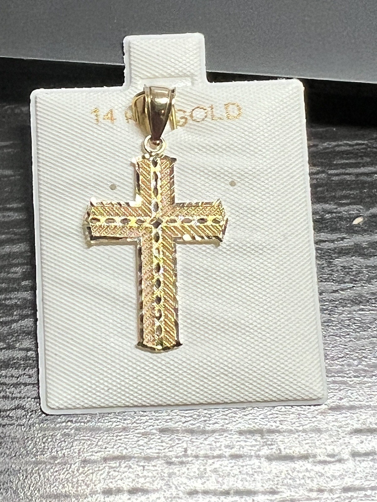 New Gold 14k Cross Pendant Charm Yellow Gold (1.6 gr )