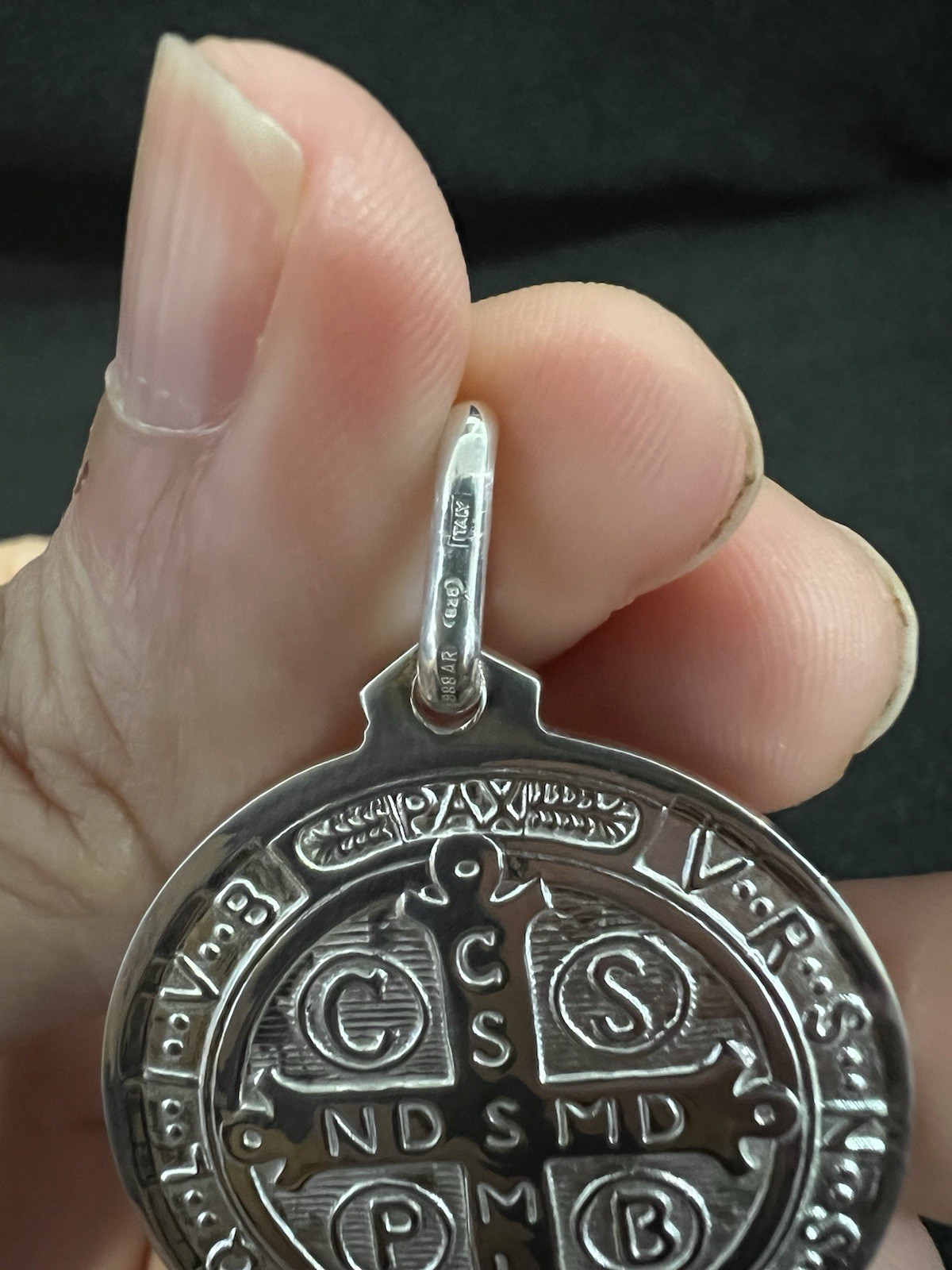 925 Sterling Silver Mens Womens St Benedict San Benito Protection Medal Pendant