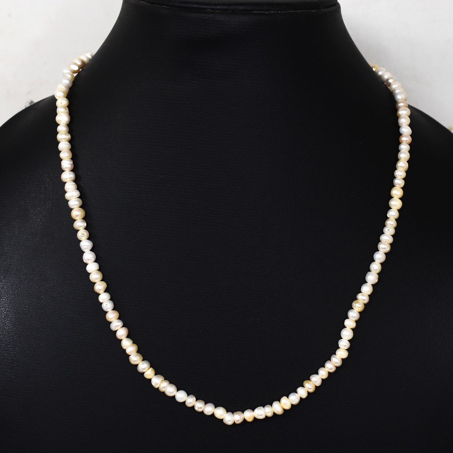 Wonderful Single Strand Fresh Water Pearl 73.00 Cts Beaded Necklace RK 19 AZ8