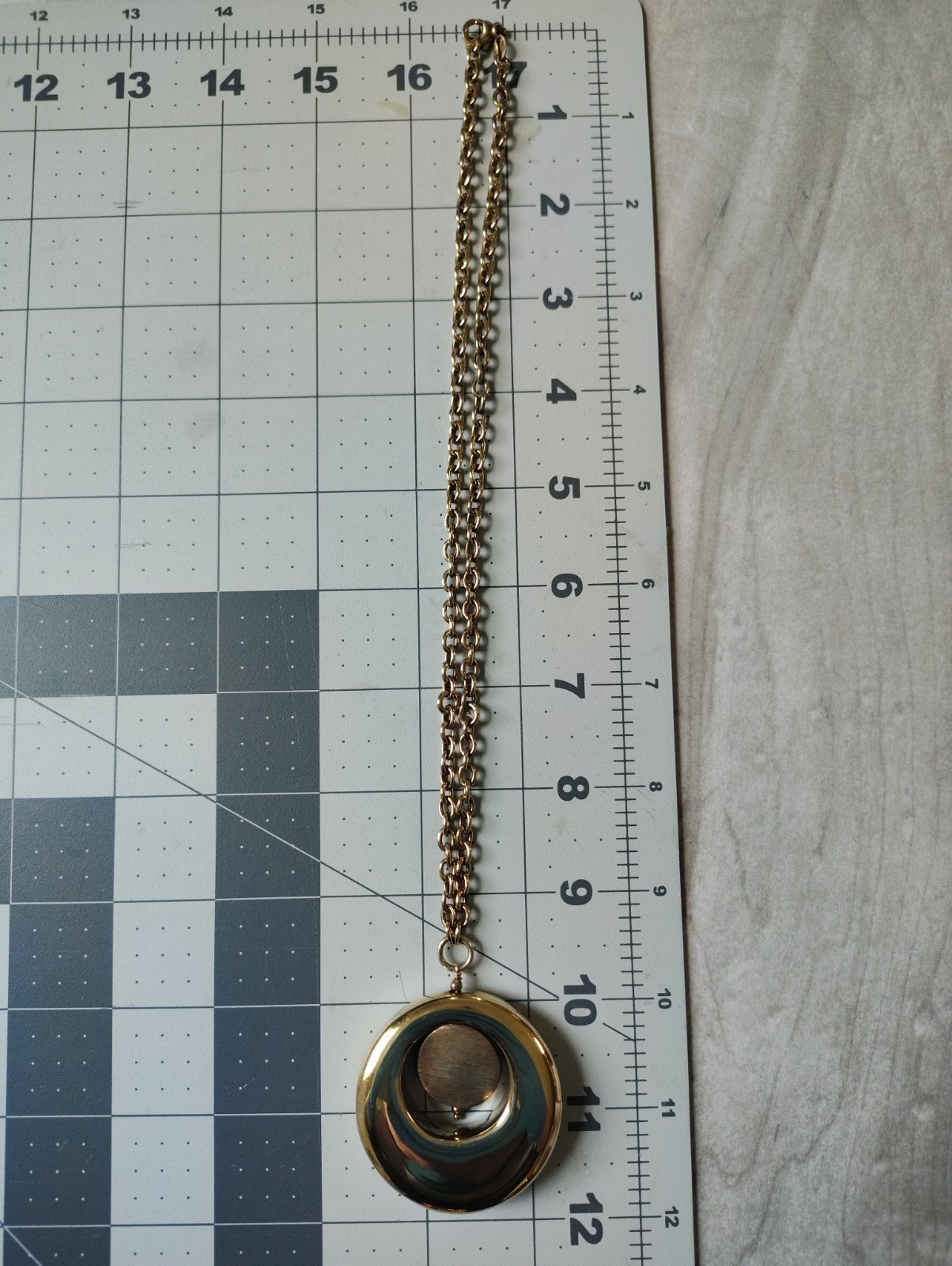 ​Vtg 925 Sterling Silver Gold Vermeil Spinner Pendant Necklace Italy 29g 24″