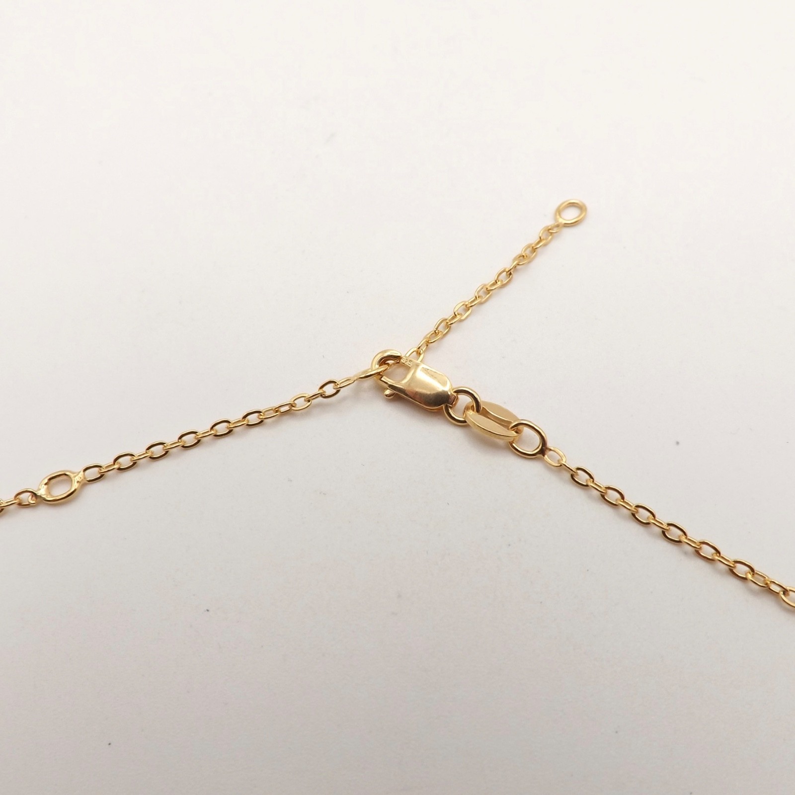 18k Gold Vermeil Sterling Silver Cable Link Pendant Chain Necklace 16in to 18in