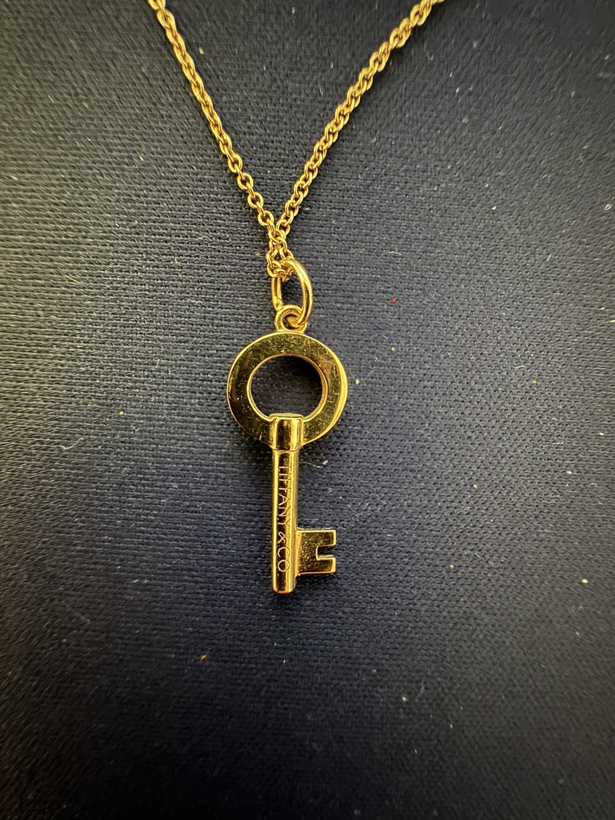 Tiffany and Co. 18k Rose Gold Key Necklace