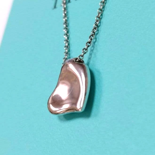 Tiffany & Co. Elsa Peretti Full Heart Pendant Necklace Silver 925 No Box Used