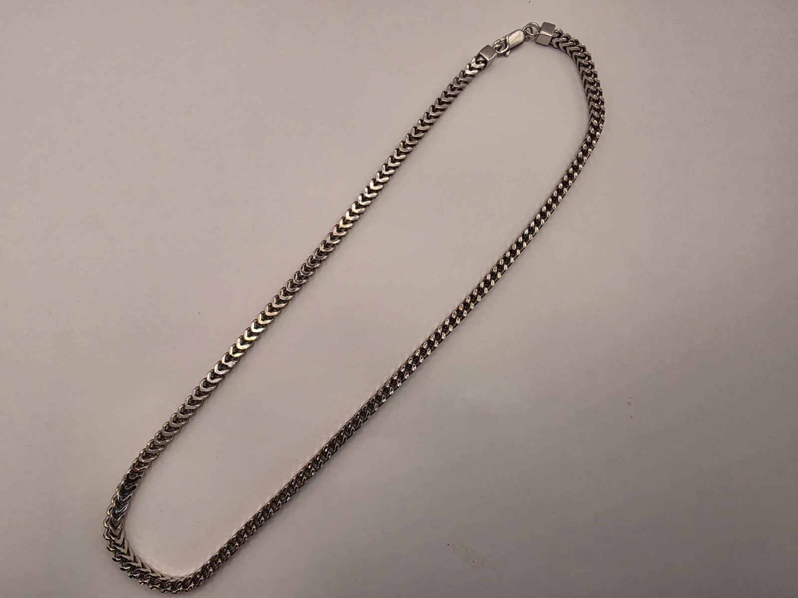 Sterling Silver Franco Chain Necklace | 925 Silver 4mm Chain 20 Inch