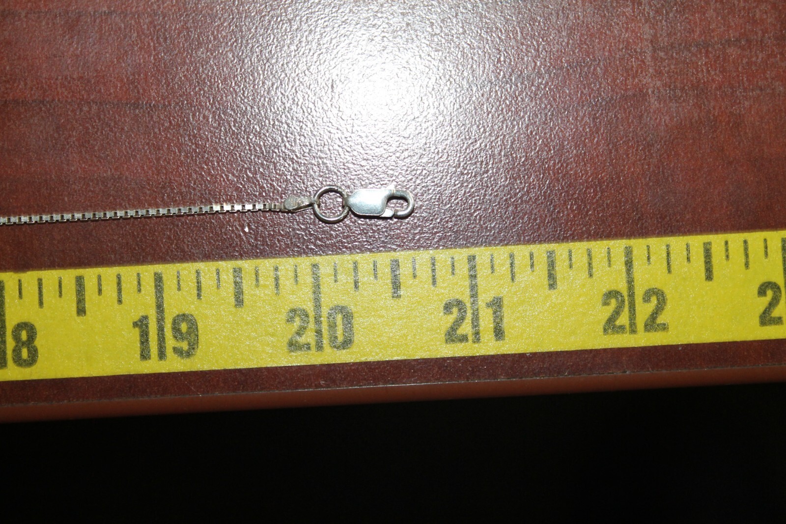 Sterling Silver Thin Box Chain Necklace 21.5″ Length [013GCM]