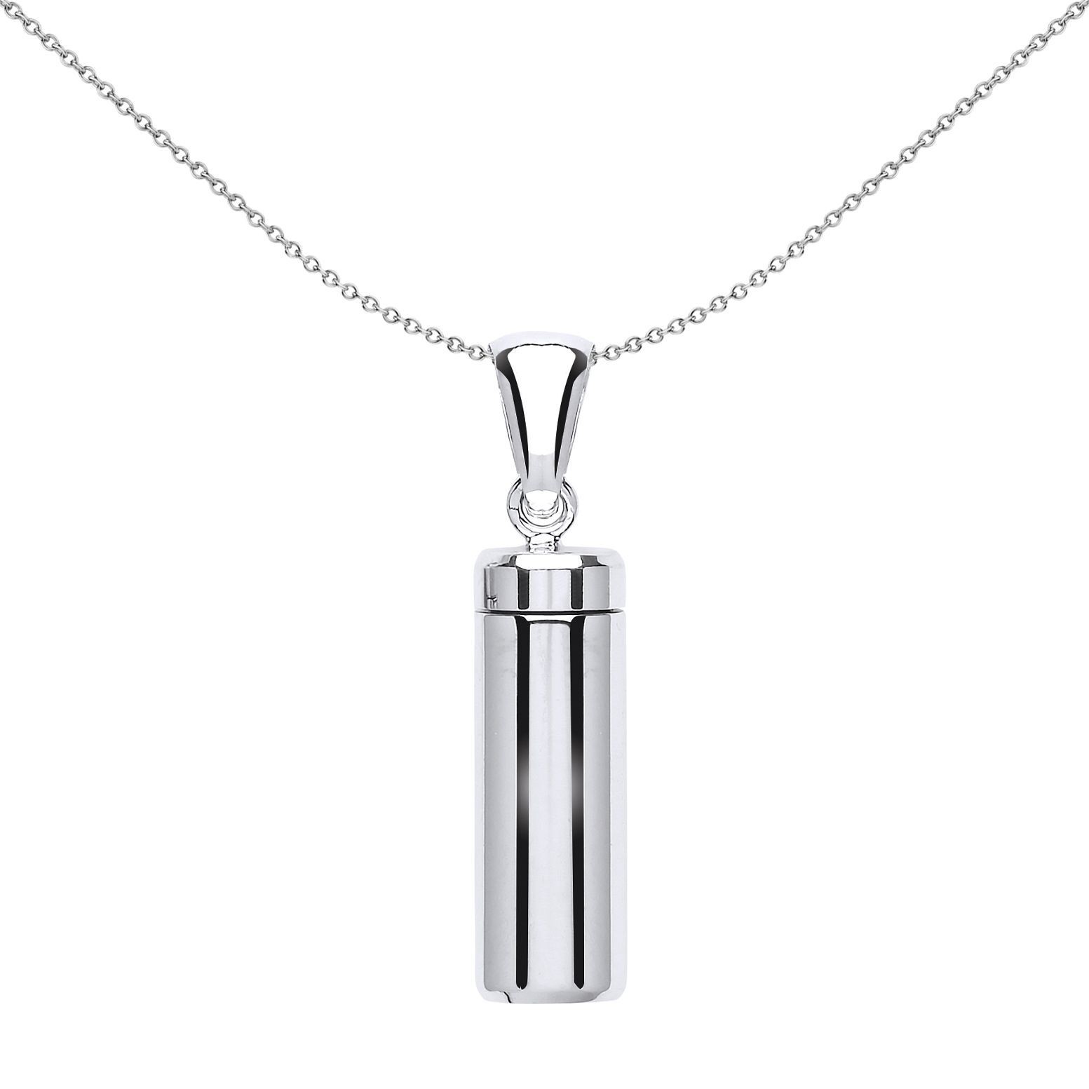 Silver Jewelco London Cremation Urn Locket Necklace