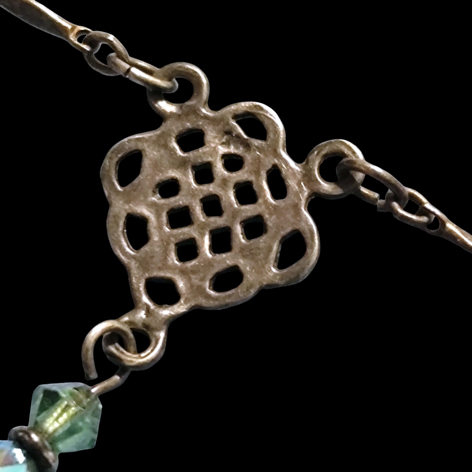 Sterling Silver Celtic Weave Bar Link Chain Negligee Necklace For The Journey