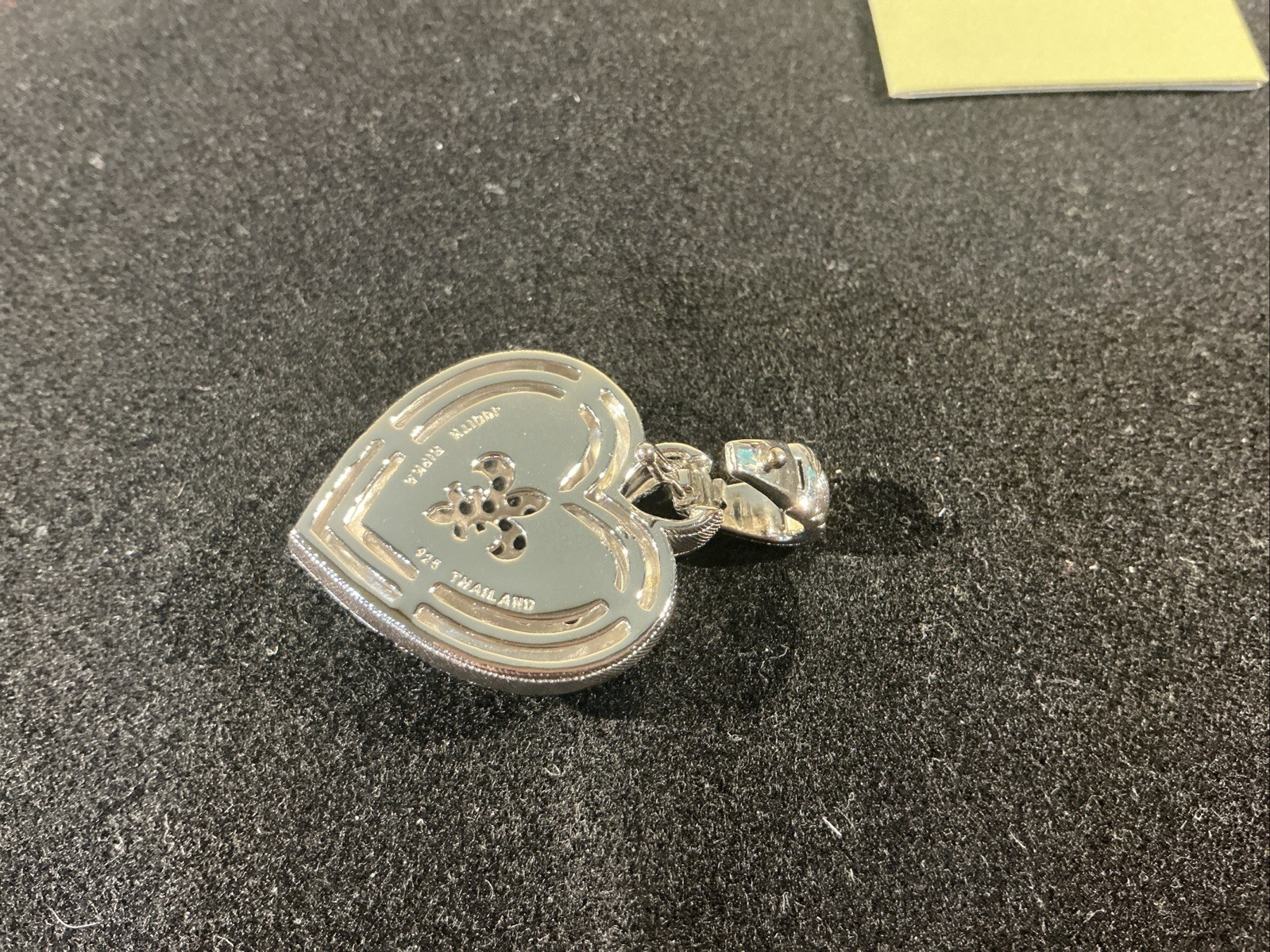 Judith Ripka Sterling Silver 2.4 Ct Tanzanite Heart Pendant Enhancer QVC NEW