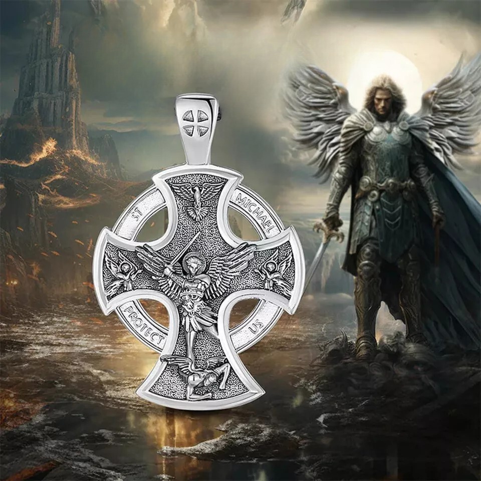 925 Sterling Silver Saint Michael Necklace