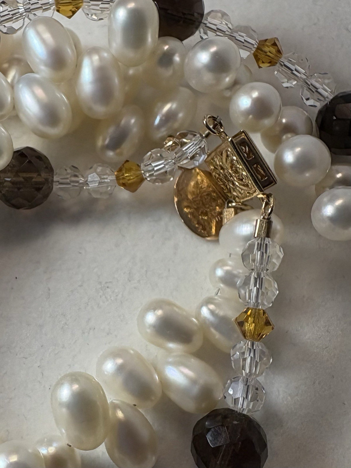 ESTATE 10k Yellow Gold Cultured Pearls Beads Doble Strand Necklaces 51.49G