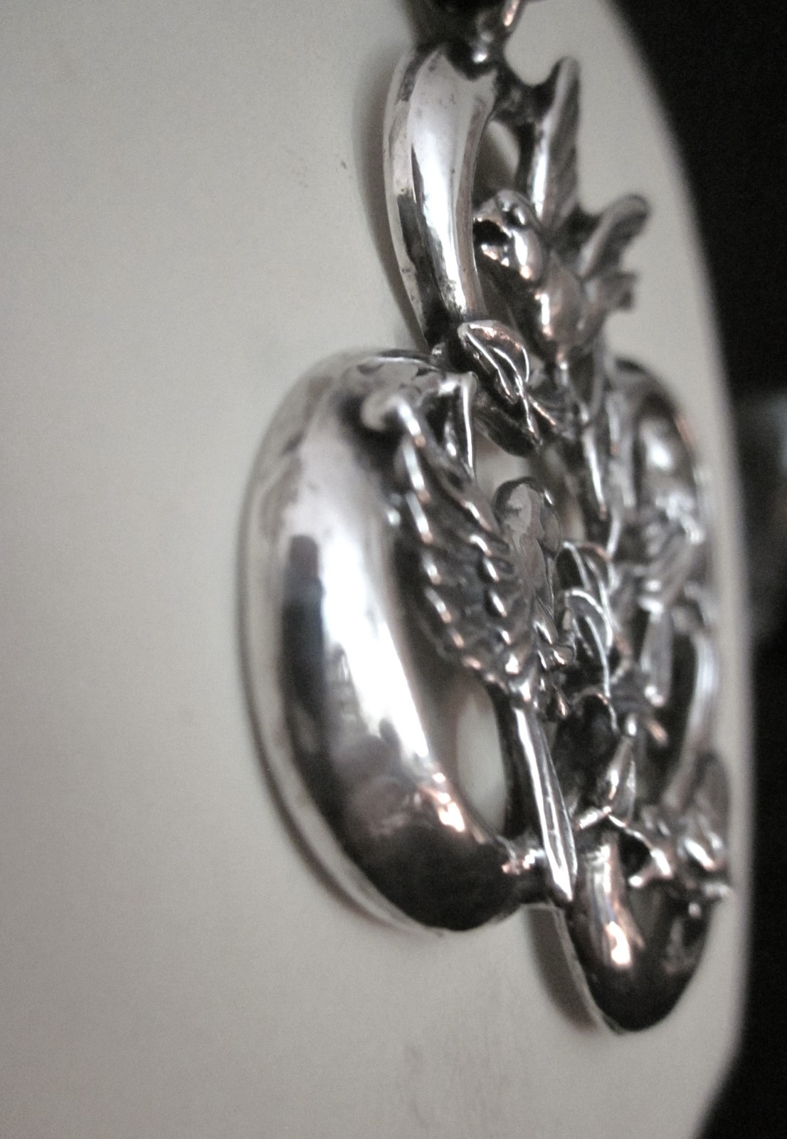 Hand & Hammer Sterling Silver Birds Pendant/Ornament w/Original Box & Brochure