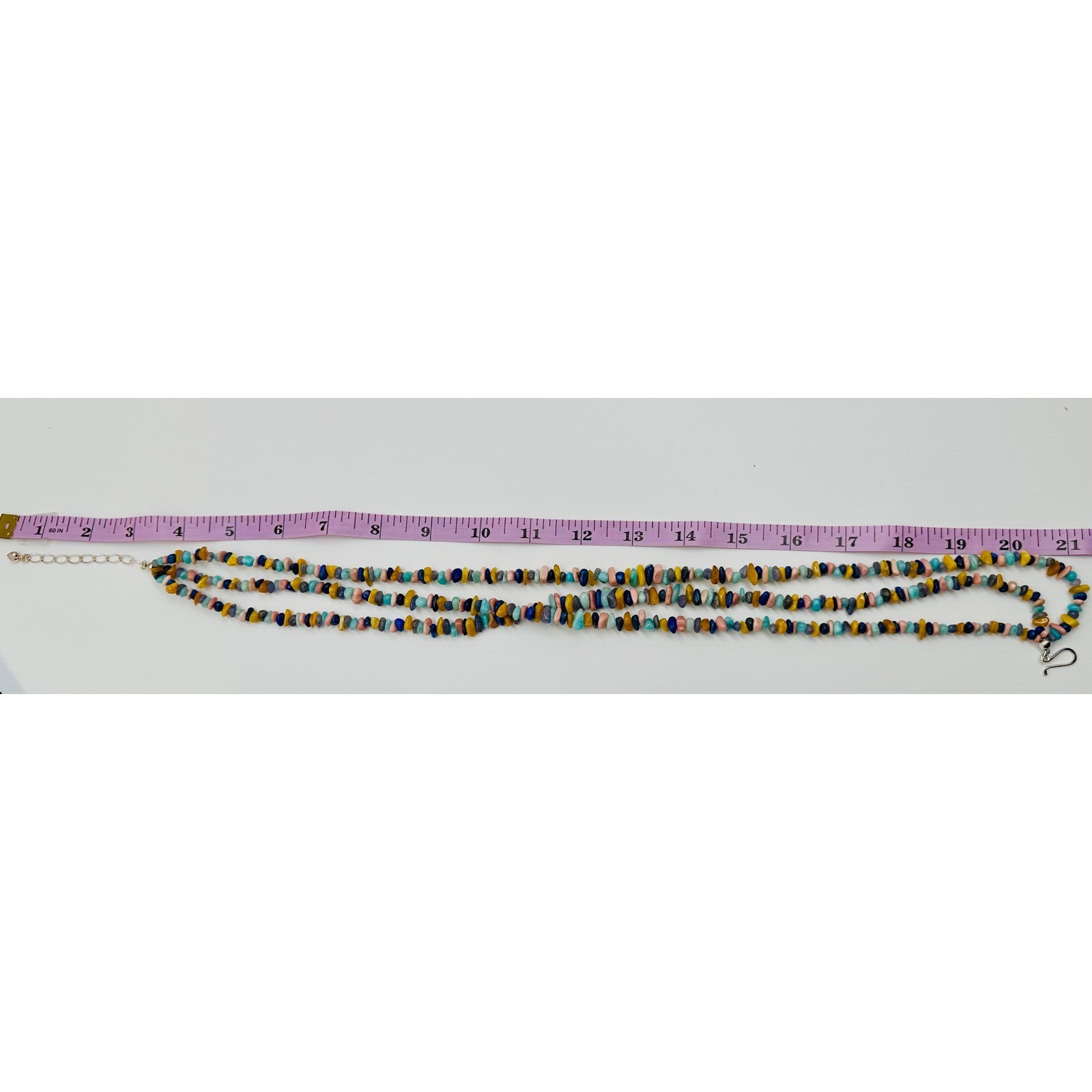 Jay King Mine Finds Confetti Multi Gemstone 3 Strand Necklace Silver 925 NIB