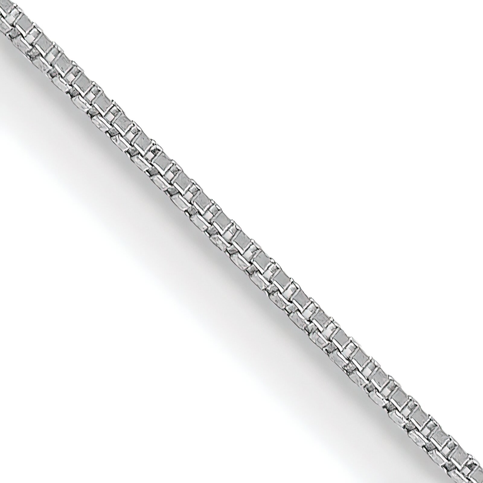 14K White Gold .5mm Box Chain Necklace Jewelry 18″
