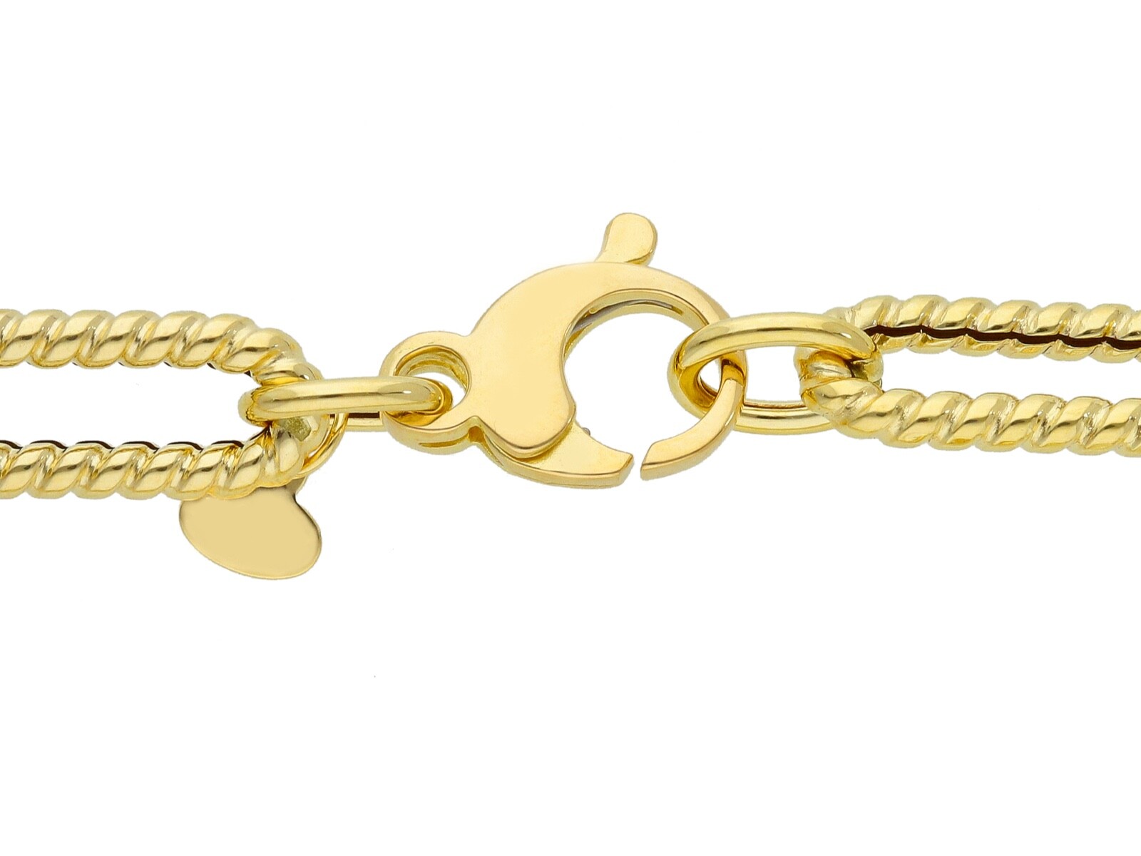 18K YELLOW GOLD NECKLACE PAPER CLIP 5x15mm ALTERNATE STRIPED SMOOTH OVALS, 18″
