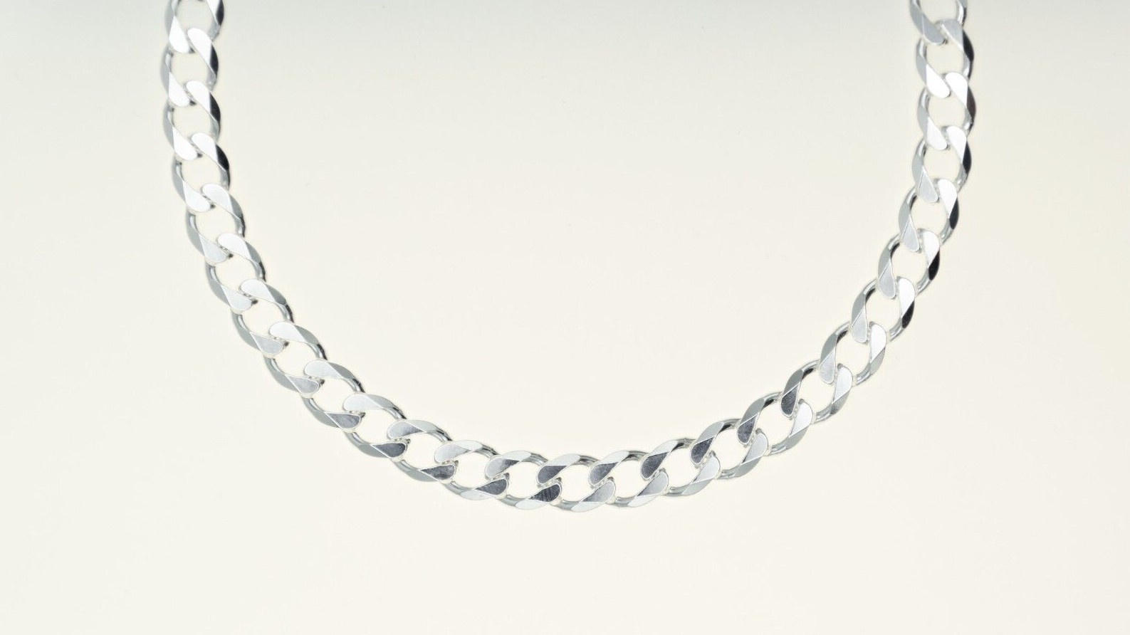 9mm ITALY 925 Sterling Silver CURB Chain Necklace or Bracelet 8″- 30″