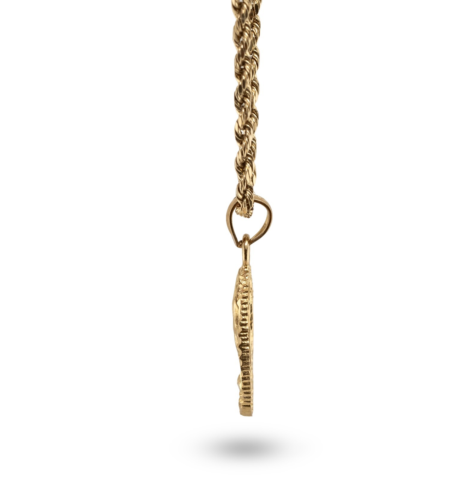 10k Yellow Gold Unisex Adults Praying Hands Pendant Religious 1.9g Charm