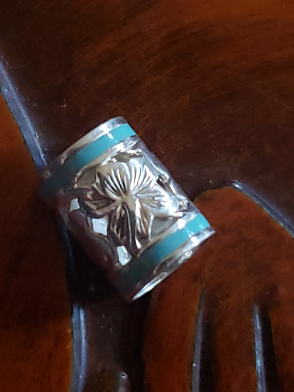 Hawaiian Baby Silver Initial Pendant Enamel 8mm X 6mm Slide Blue Letter