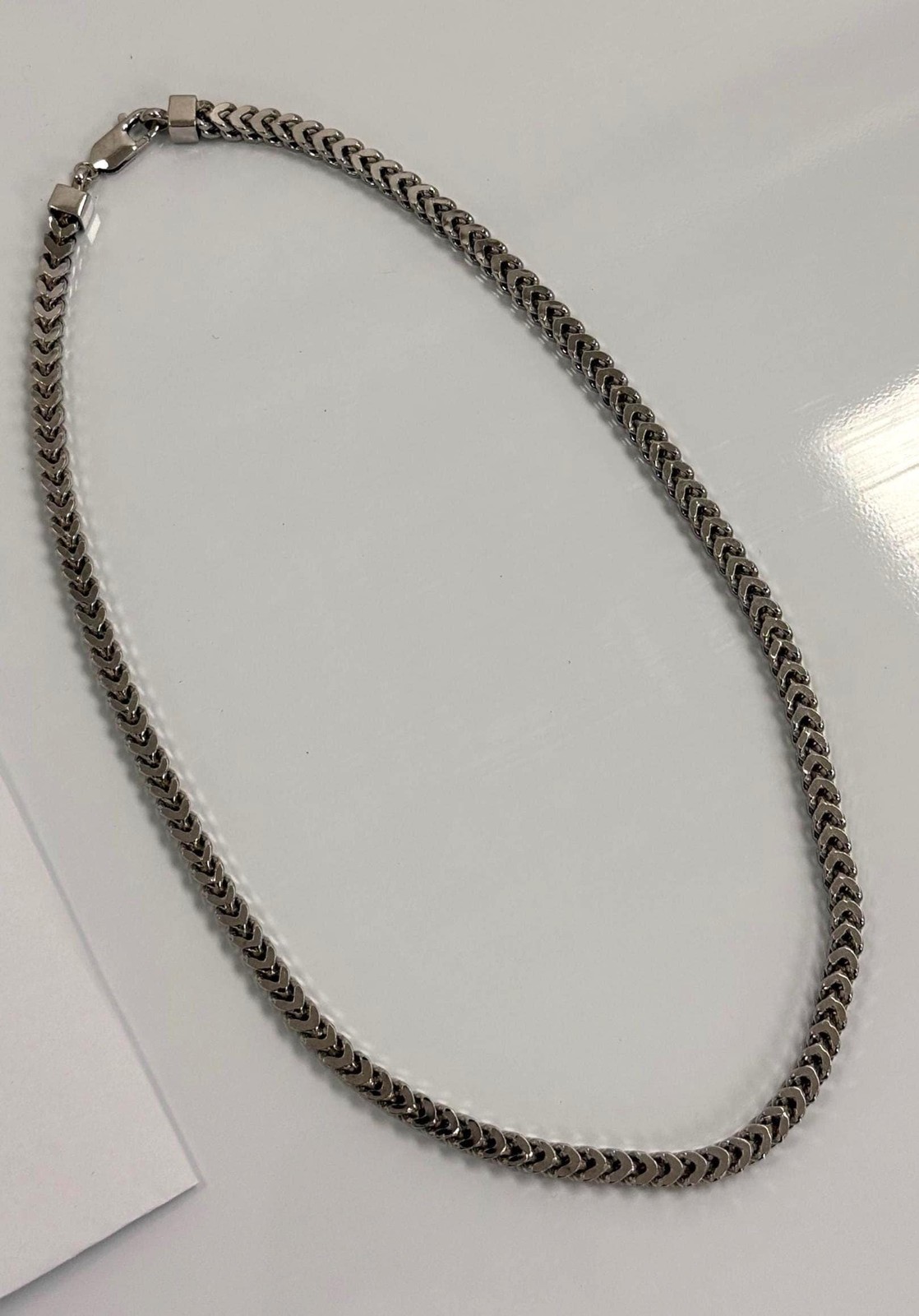 Mens Sterling Silver Franco Chain | 20 Inch 925 Silver | 5mm Thick Franco Neckla
