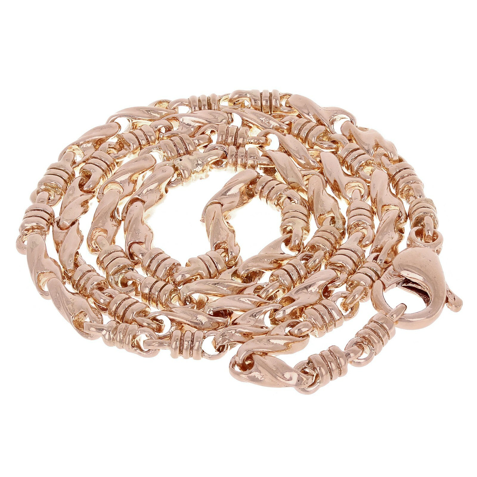 14k Rose Gold Handmade Fashion Link Necklace 20″ 3.5mm 32 grams