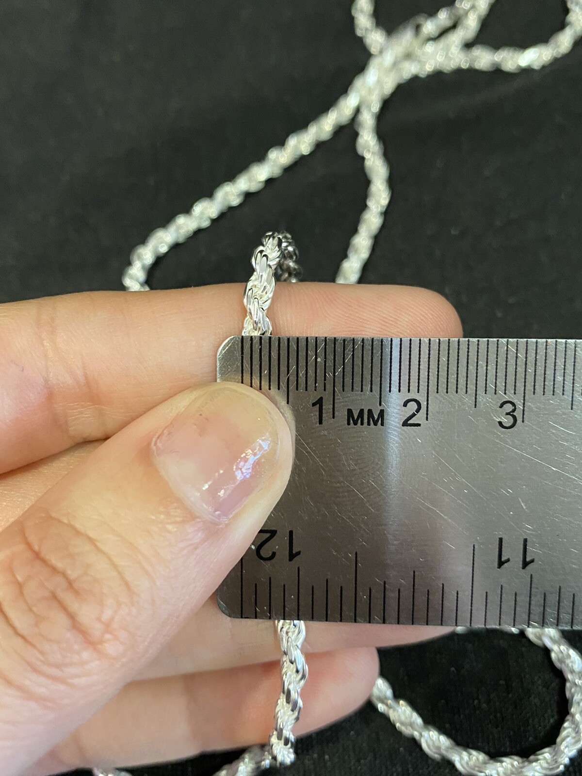 925 Sterling Silver Mens Male Boys Girls Womens Twisted Rope Chain Necklace 24″