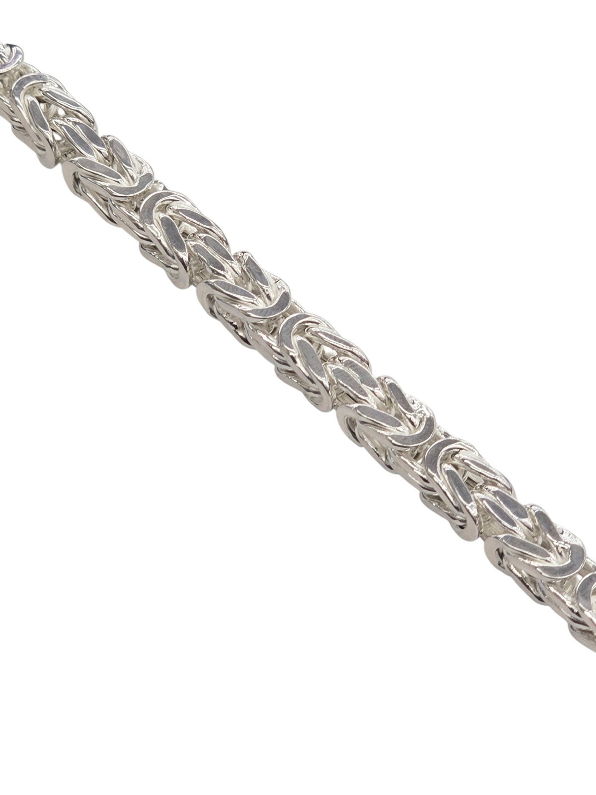 925 Sterling Silver Byzantine Chain 6.5 MM for Men and Women