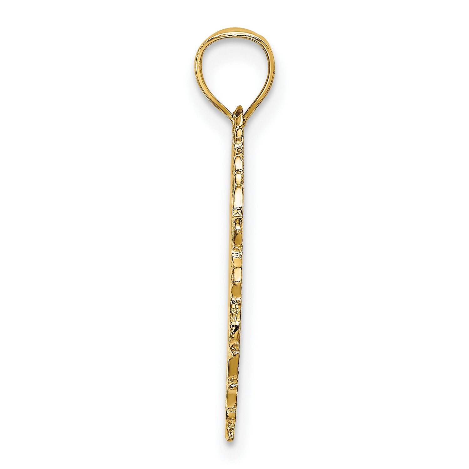 14k Yellow Gold Dart Board And Darts Charm Pendant