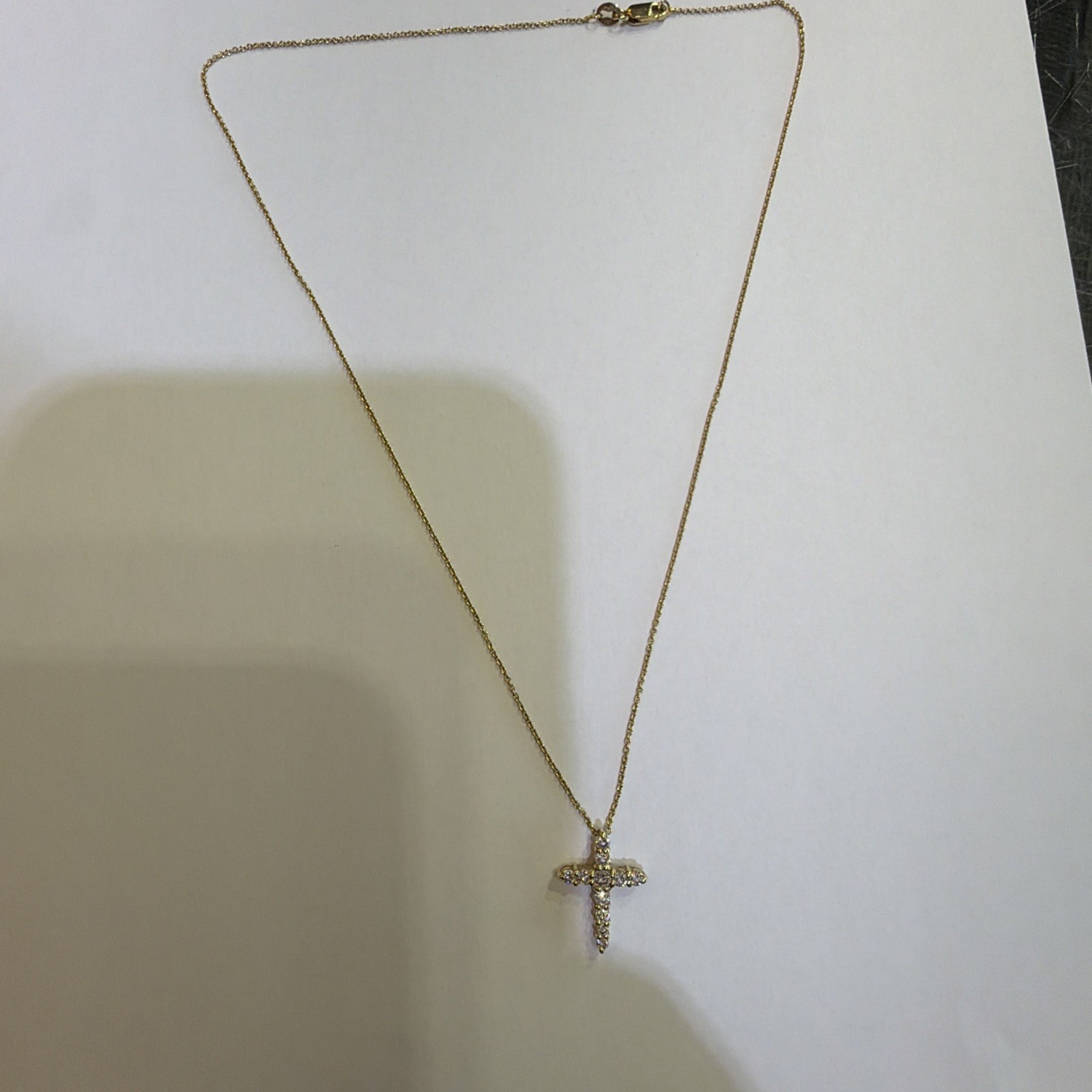 Roberto Coin Necklace 18k Vintage Pre Ruby Diamond Cross Pre 1996