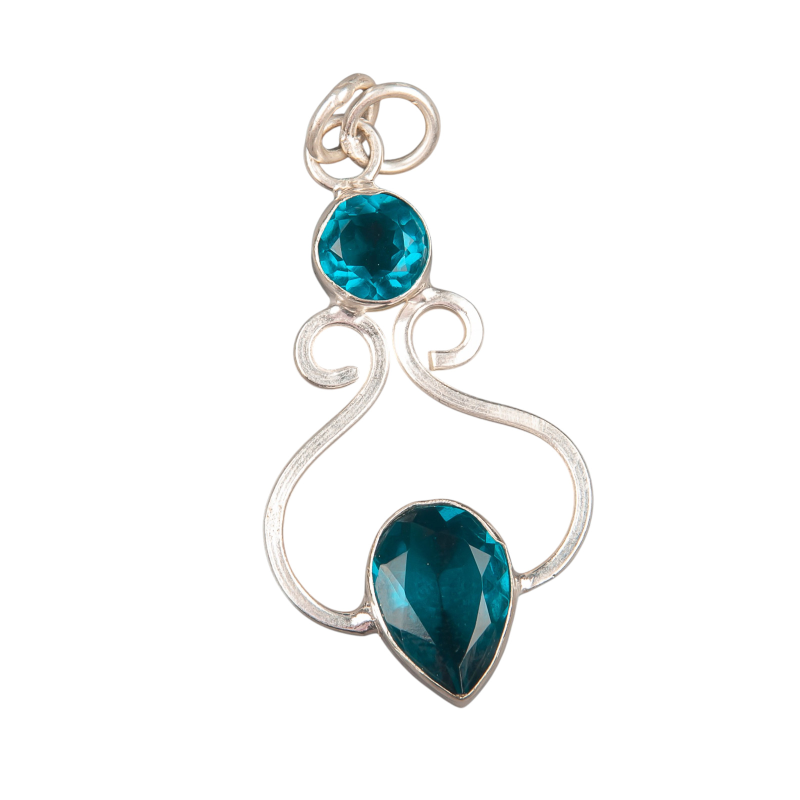 Apatite Gemstone 925 Sterling Silver Necklace Pendent 1.60″ Gift For Women