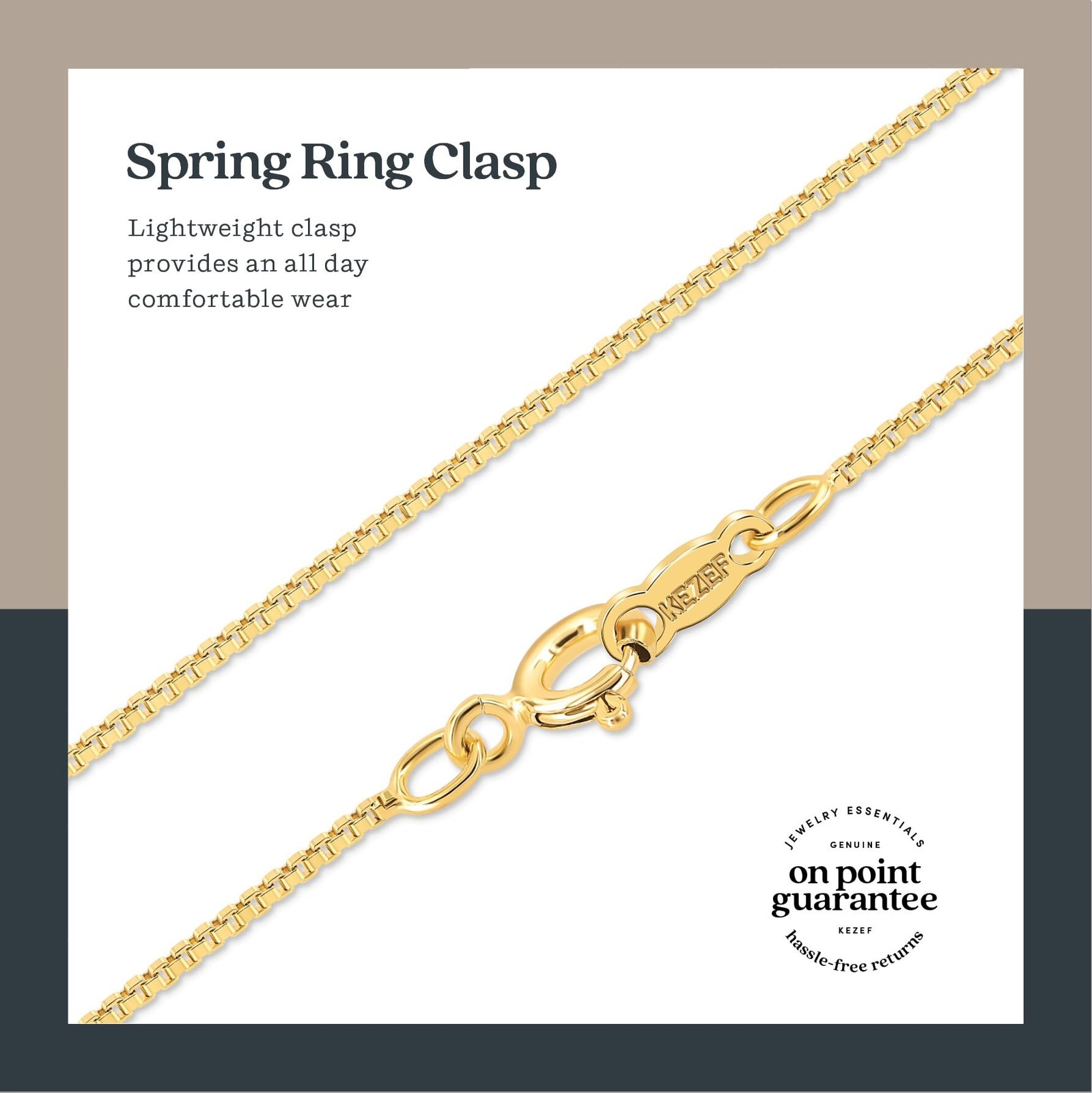 18k Gold over Sterling Silver 1mm Box Chain Necklace Made in Italy for Women,…
