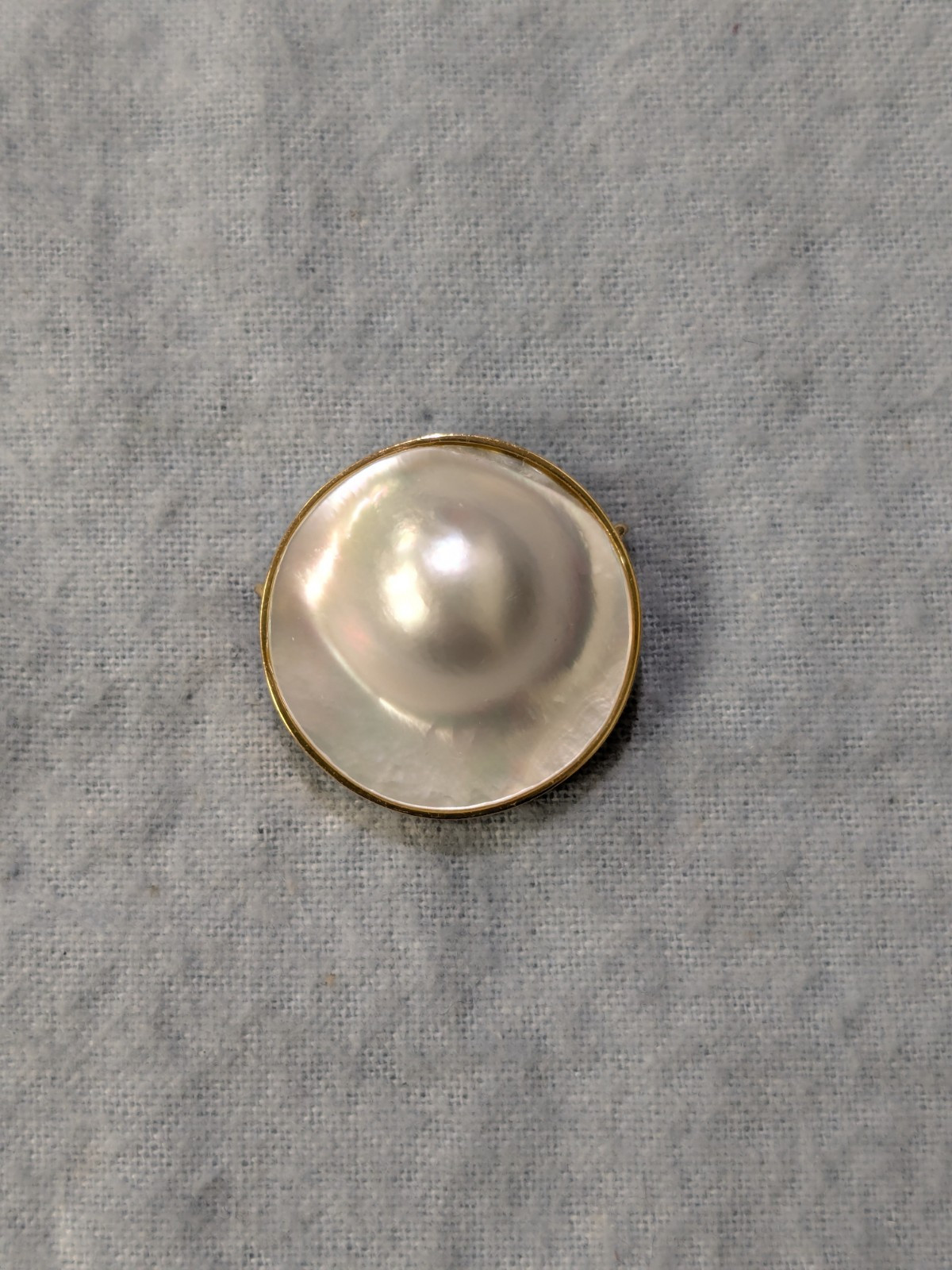 Vtg Mabe Pearl 14K Enhancer Pendant 26mm By Marley Of Pikesville MD