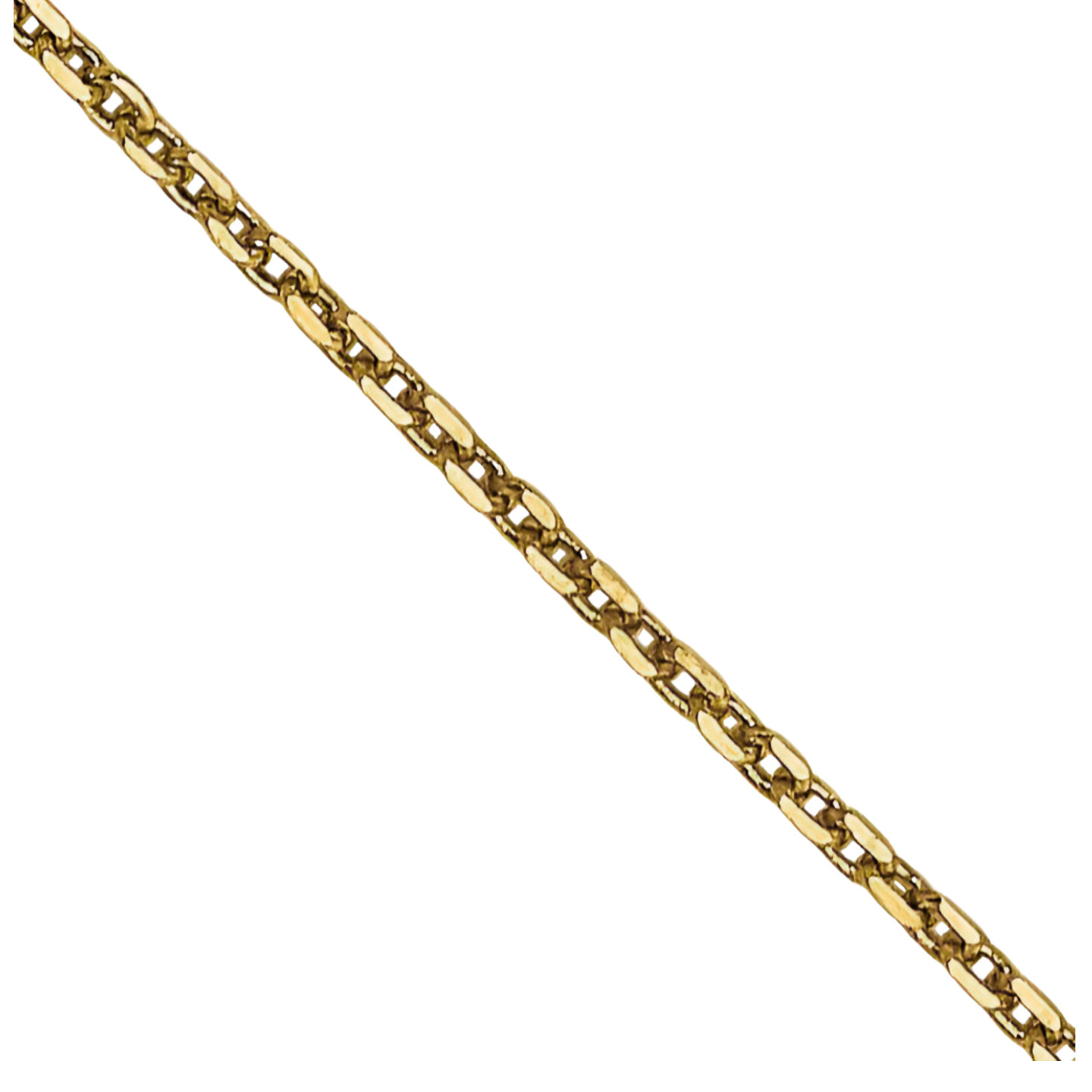 14K Solid Yellow Gold 0.65mm Dainty Round Cable Chain Necklace Diamond