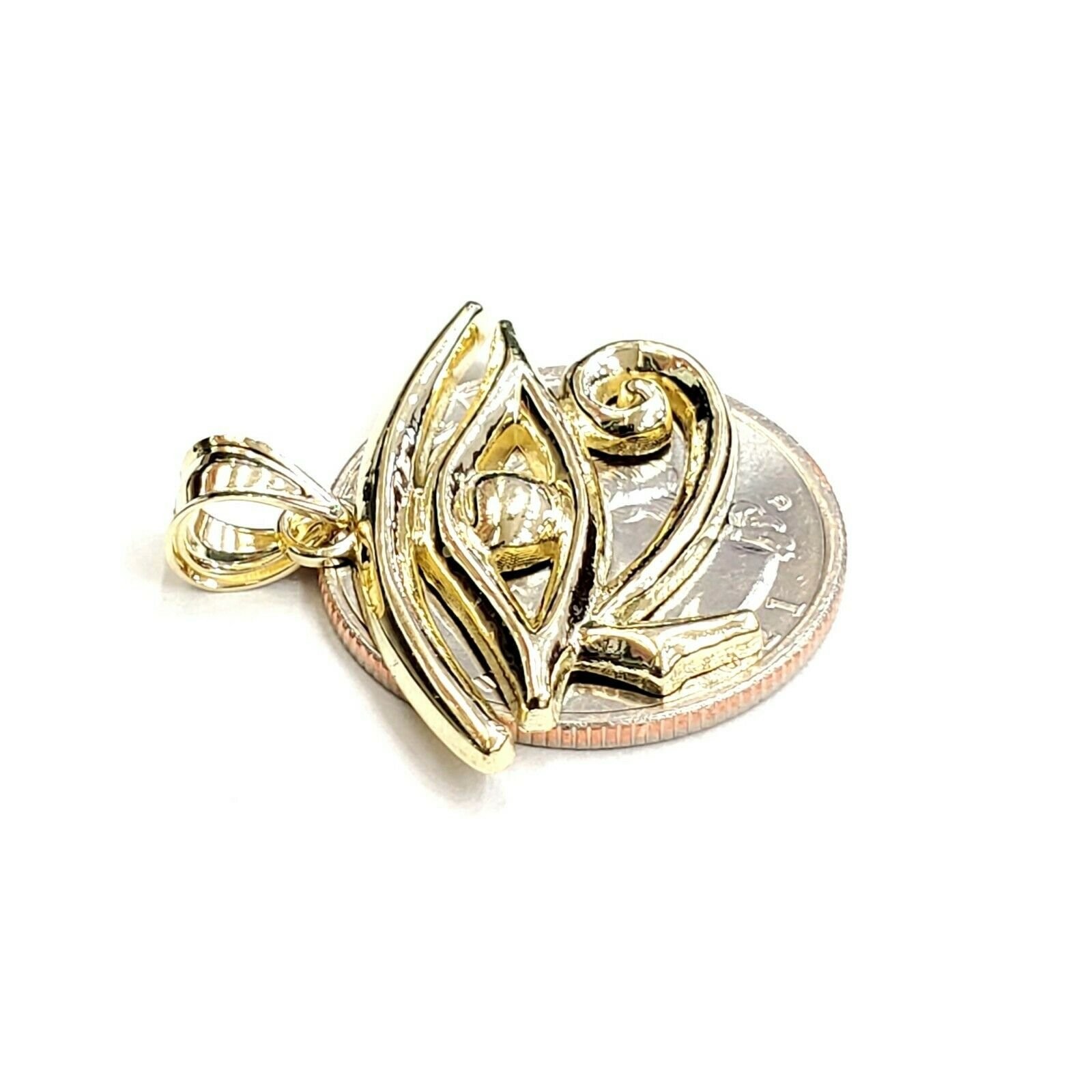 10k yellow Gold Egyptian eye of Horus protection Pendant fine gift jewelry 2.6g