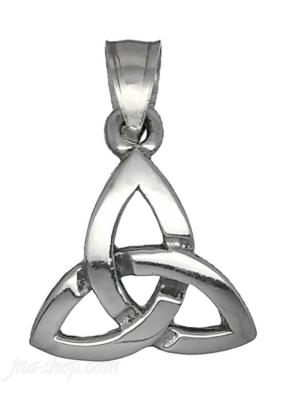 Genuine 925 Sterling Silver Domed Celtic Trinity Knot Triquetra Charm Pendant