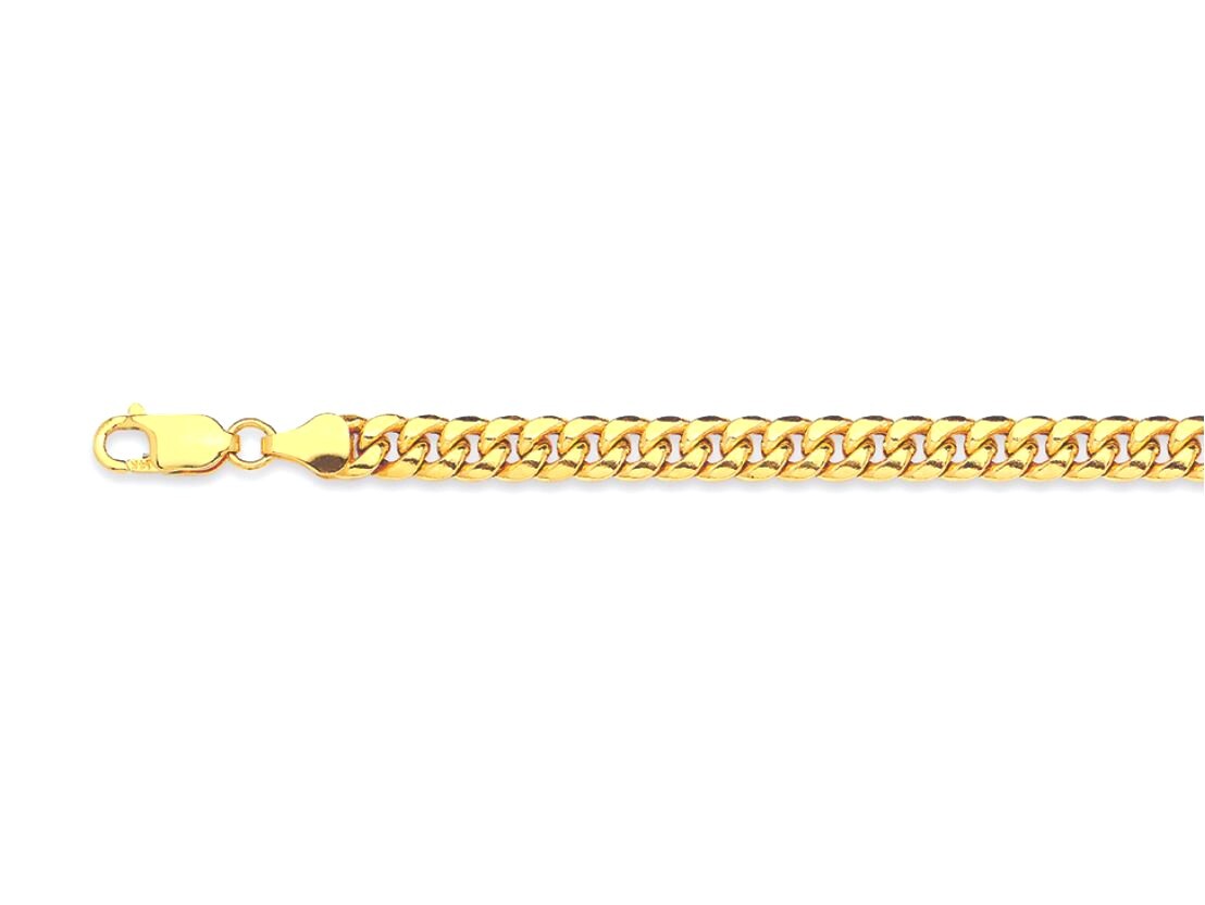 10k Yellow Gold 3mm-9.5mm Miami Cuban Chain Necklace Bracelet Size 7″-30″ Hollow