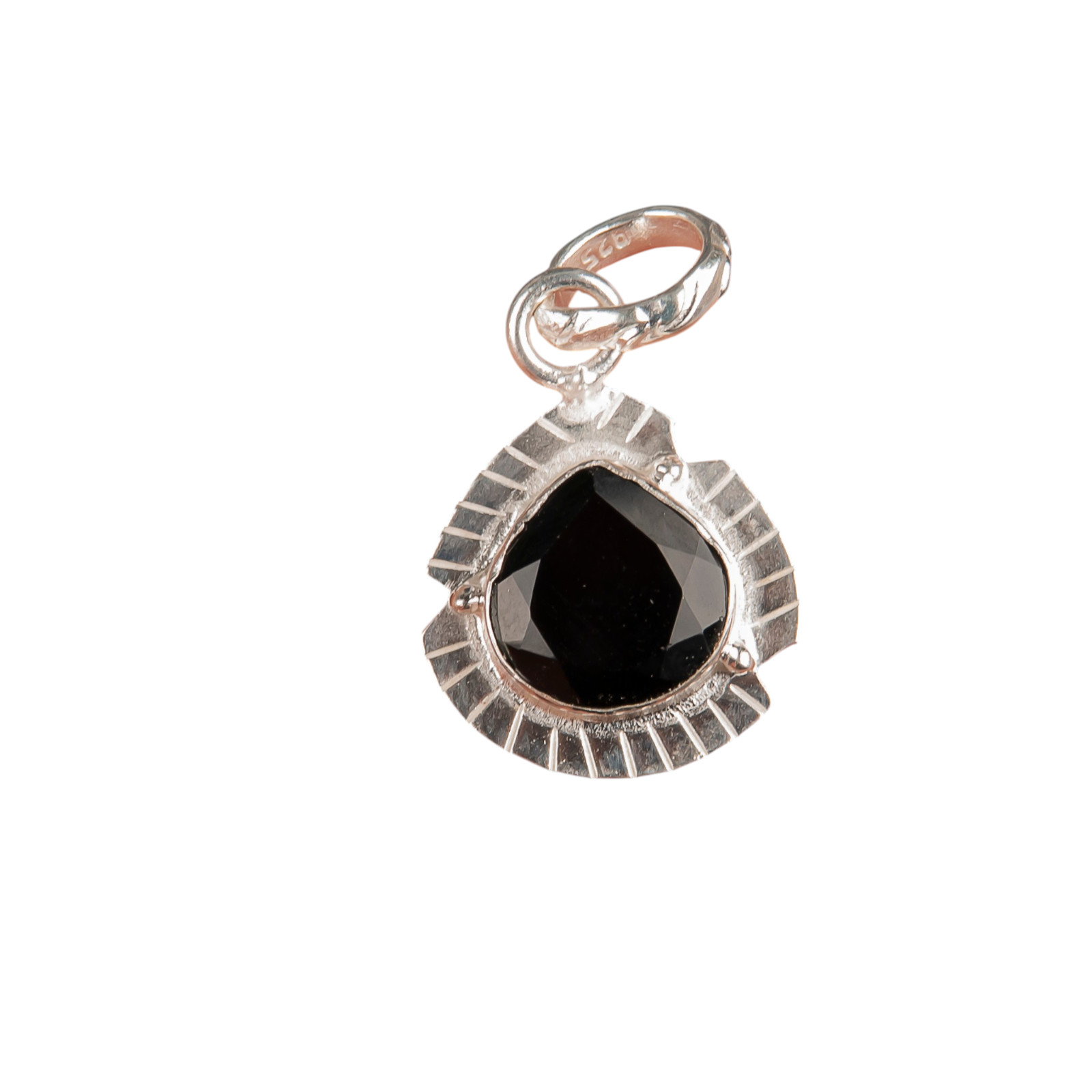 Black Onyx Gemstone 925 Sterling Silver Necklace Pendent 1.15″ Gift For Mother