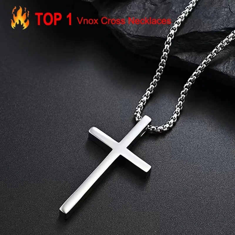 MEN WOMEN 925 STERLING SILVER SIMPLE PLAIN SILVER CROSS CHARM PENDANT WITH CHAIN
