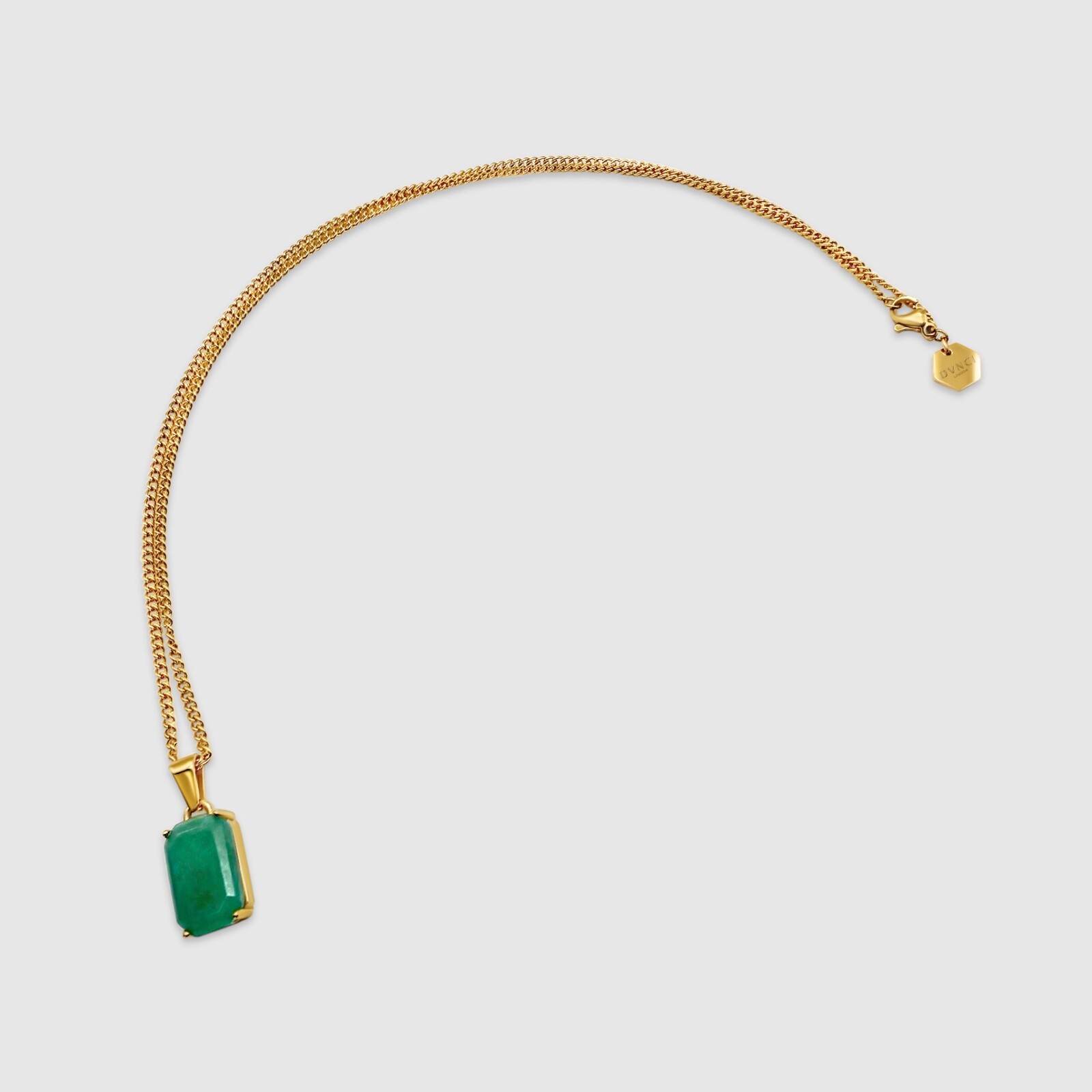 18K Gold Jade Stone Healing Crystal Pendant/Necklace Chain Gemstone Amulet 20”