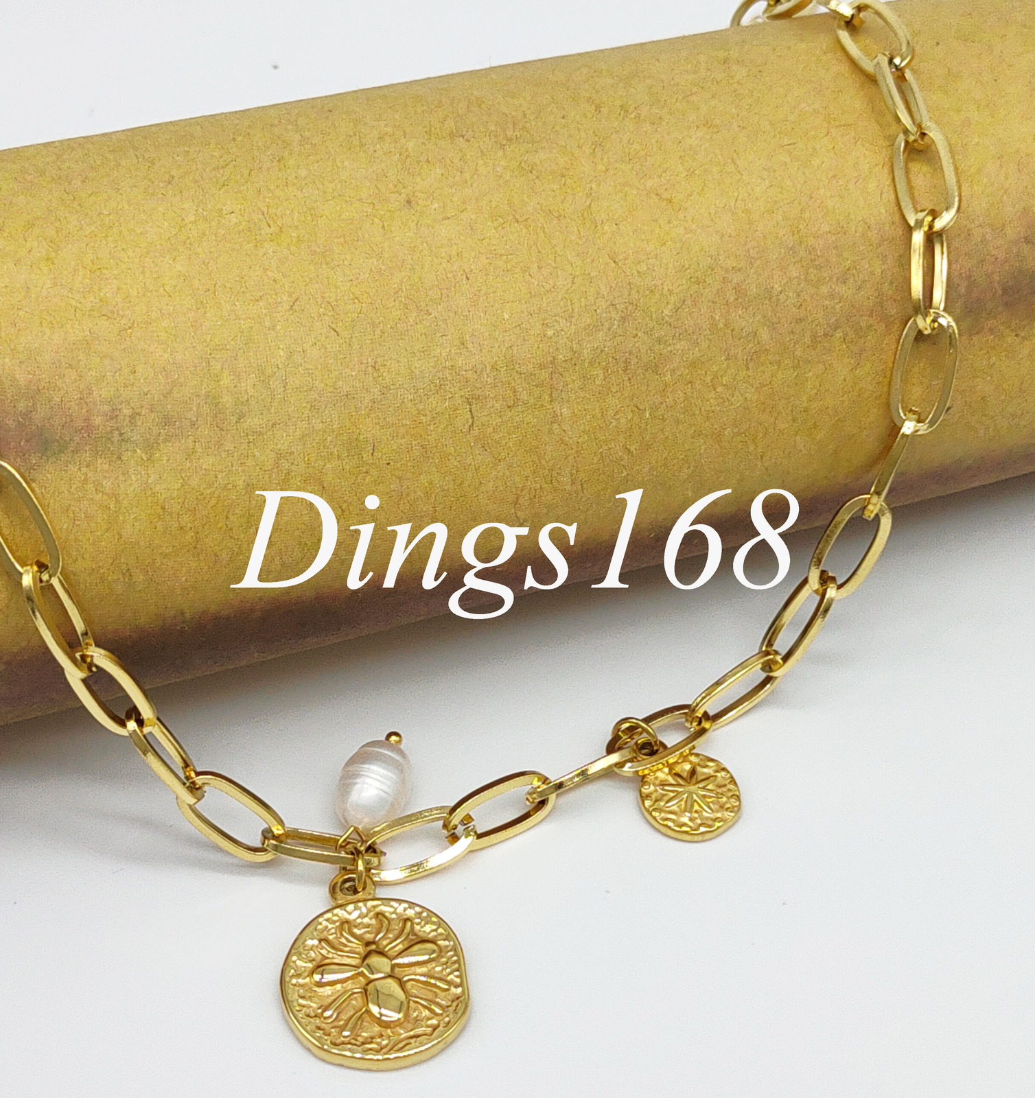 18K Yellow Gold Filled Nickel-Free 20+2 inch 5mm Thick Paper Clip Chain Necklace
